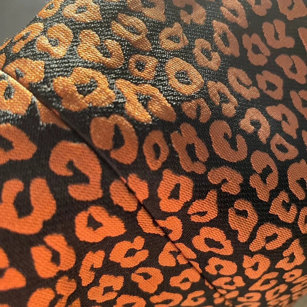 Kate Spade Flora Elegant Pants cropped leopard jacquard size 10 office business
